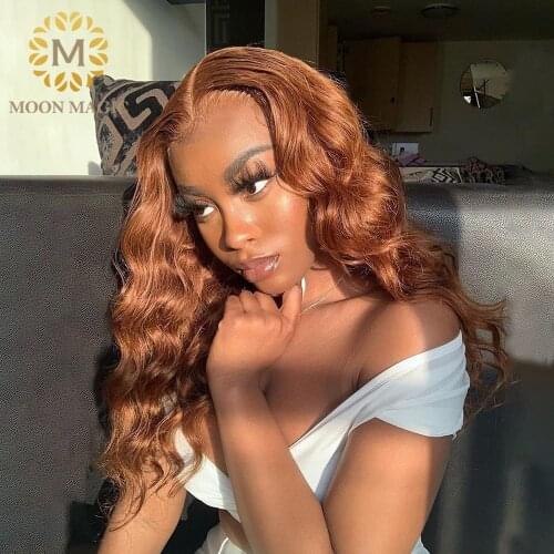 Brown Lace Front Wig Loose Wave Colored Human Hair Wigs Transparent Lace T Glueless Lace Front Human Hair Wigs For Black Women