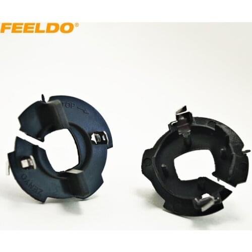 FEELDO 2Pcs Car Bulbs Socket Conversion Adapter For VW(99-10)MK5/Golf/GTI/Rabbit/Jetta H7 Xenon Bulb Installation(Type2) #1335