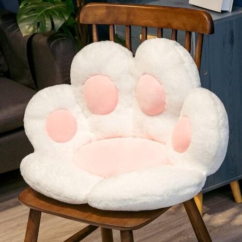 INS Big Size Cat Paw Cushion Stuffed Animals Animal Seat Cushion Small Plush Sofa Indoor Home Chair Decor Winter Children Gift