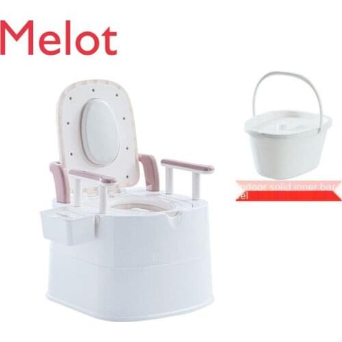 Toilet for The Elderly Household Indoor Adult Toilet Seat Footstool Deodorant Mobile Non-Slip Potty Seat Convenient Family