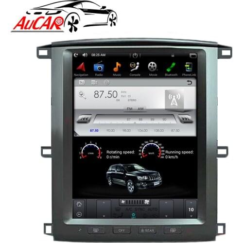 Tesla style Android 9 Car radio GPS Navigation For TOYOTA LAND CRUISER LC100 2003 2004 2005 2006 2007 DVD tape recorder