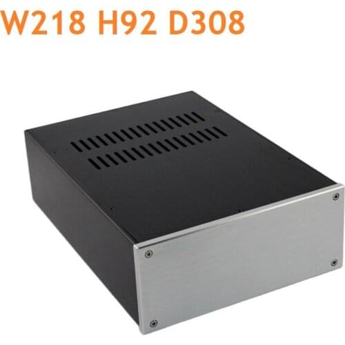 Tube Amplifier Chassis DIY Headphone Case Aluminum Power Supply Box PSU Enclosure Wire Drawing Blank Panel W218 H92 D308