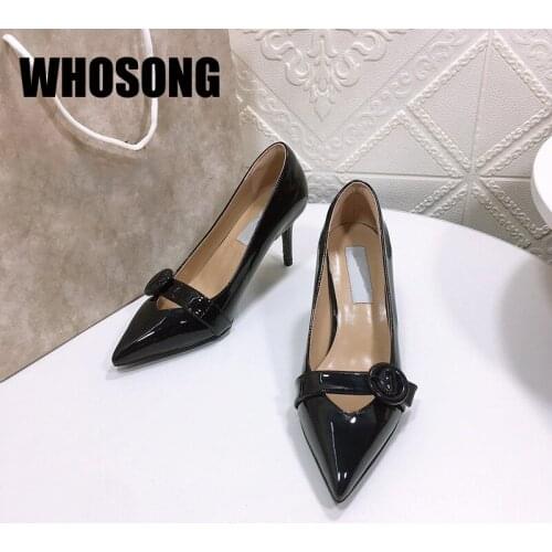 Women Pumps Girls Brand Thin Heels Woman Pointed Toe Stiletto Shoes Ladies Shoes Female Black Shoes Pantent Leather Sexy Shoes
