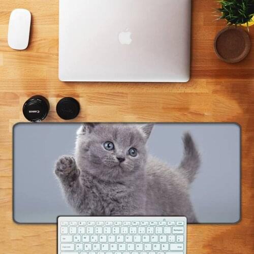 Cute kitten funny cat Comfort Mouse Mat Gaming Mousepad Extra Big Anti-slip Natural Rubber with Locking Edge Gaming Mouse Mat