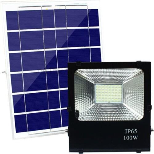2PCS 100W Remote Solar Street Lamp Outdoor Waterproof Solar Floodlight Spotlight Focused Solar For Flag Poles Driveway