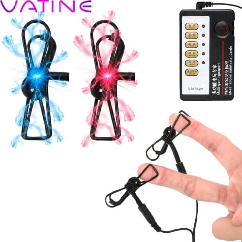 VATINE Nipple Clamps Medical Themed Toy Nipple Clips Electric Shock Breast Massager Sex Tools For Couples Sex Toys for Women