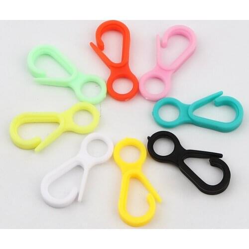 100 PCs Plastic Lobster Clasp For Necklace Making Findings Black Colorful Jewelry DIY Charms 33mm x 15mm