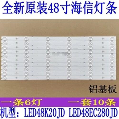 10piece/lot for new original hisense LED48K20JD LED48EC280JD lamp bar is 48 inches 6 lamp