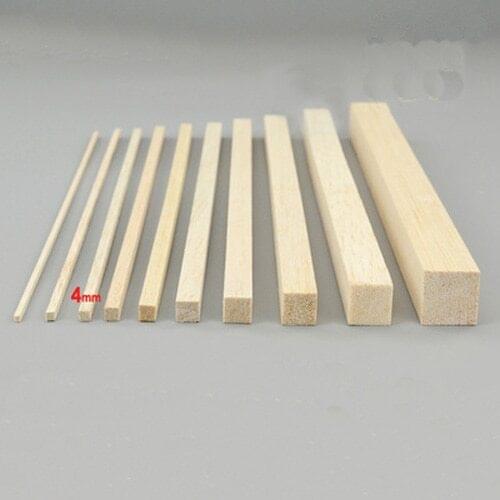 20pcs Solid wood Woodwork Diy model Aircraft Woods strip material Small balsa wooden strips Section 5x5mm 50mm-300 Length