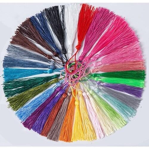 32pcs/Pack Polyester Silk Tassel Fringe 8cm Cotton Tassels Trim For Sewing Curtains Accessories DIY Wedding Decoration