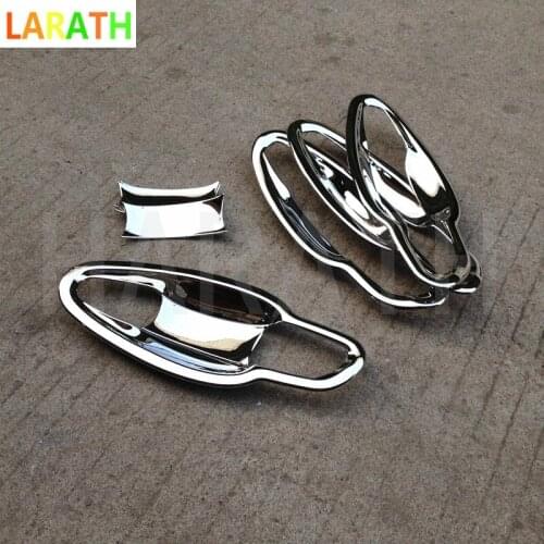 8PCS Car Styling Chrome ABS Door Handle Bowl Cover Sticker For PEUGEOT 308 2015 2016 2017 2018 Exterior Decoration