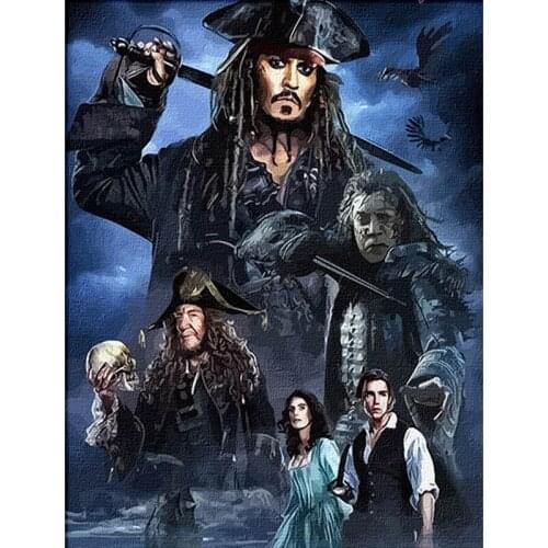 Diy Diamond Painting Cross Stitch Kits Full Diamond Embroidery pirates of the caribbean 5D Diamond Mosaic Home Decor CF218