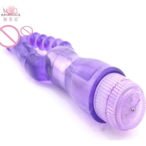 Aphrodisia Dual penetration Double Dildo Vibrator Anal Sex Toys Textured shaft Dildos Beads Stimulator Sex Products For Women