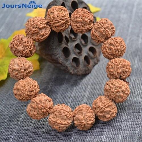 Authentic Five valve KingKong Bodhi Bracelets Original seed Tibetan Bodhi Buddha Hand String Prayer Wood Japa mala JoursNeige