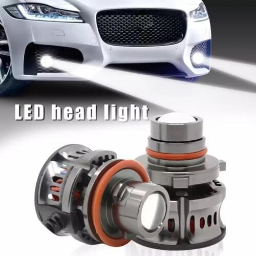 Automotive H7 9006 laser headlight bulb lens light auto LED headlight projector fog light modification car healight H11 9005