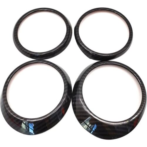 Car Carbon Fiber Look Dashboard Central Control Air Outlet Ring for Tacoma 2016-2020