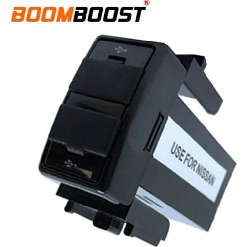 For NISSAN 12V 2.1A ABS Dual USB Car Charger Socket Dashboard Phone Charger Interface Socket Car Charger