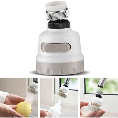 Bubbler Faucet 360 Rotating Water Filter Nozzle Splash-Proof Third Gear Water-Saving Filter Kitchen Shower Faucet Bubbler
