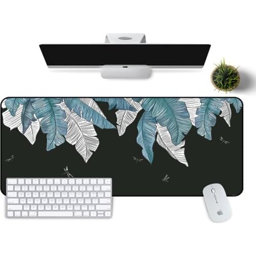 Large Mouse Pad European Style Plant Desktop Notebook PC Gamer Non-slip Keyboard Carpet Gaming Accessories Mouse Pads Desk Mat