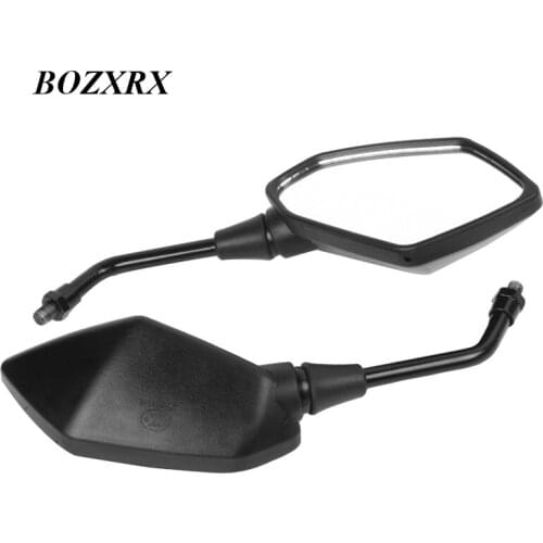 BOZXRX 2Pc Universal Motorcycle Mirror 10mm 8mm motocross ATV Off-Road Dirt Pit Bike Motorbike Side Mirror Moto Rearview Mirror
