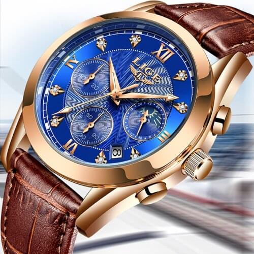 Relogio Masculino LIGE Mens Watches Top Brand Luxury Mens Fashion Business Waterproof Quartz Watch For Men Casual Leather Watch