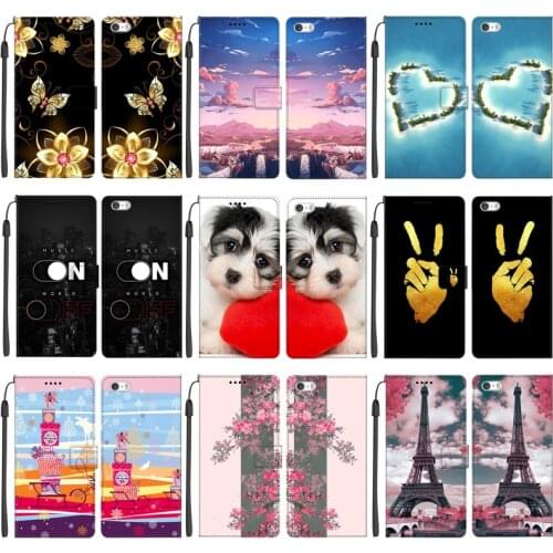 For Apple iPhone 5 Case Flip Leather Cover Phone Case With Magnetic Wallet Stand