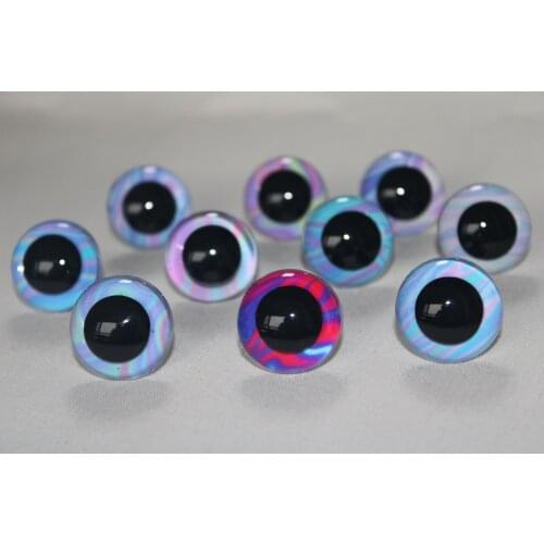 40PCS NEW Refreshing EYES 13mm-28mm glitter round clear toy safety eyes+ washer For Wool diy pupil findings---H10A