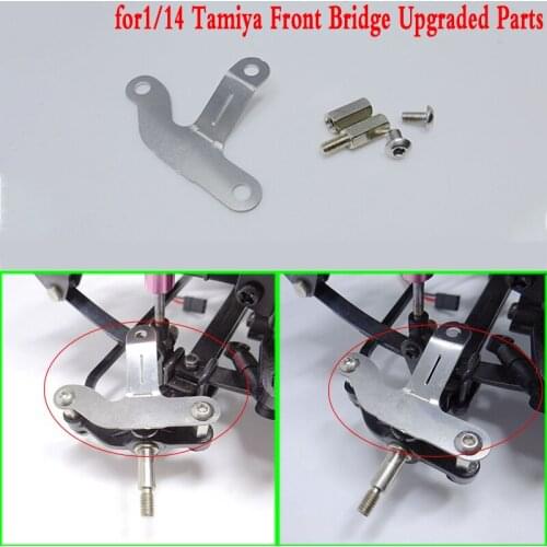 Metal Front Axle Steering Modification Upgrade for 1/14 Tamiya RC Truck Car SCANIA VOLVO ACTROS AROCS MAN TGX Benz Diy Parts