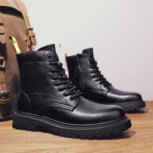 New Handmade Mens Boots Casual Shoes Men Full Grain Genuine Leather Brand Mens Boots Outdoor Winter Plush Snow Boots Size 38-46