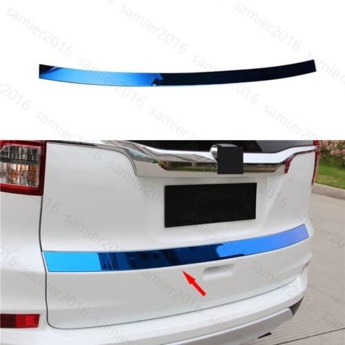 Blue - Rear Trunk Tailgate Cover Trim Strip with Logo For Honda CRV CR-V 12-2016