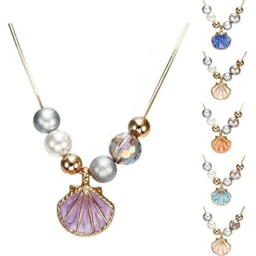 Popular Shell Beaded Necklace Pendant Ocean Irregular Geometry Jewelry Section For Women Anniversary Day Gift