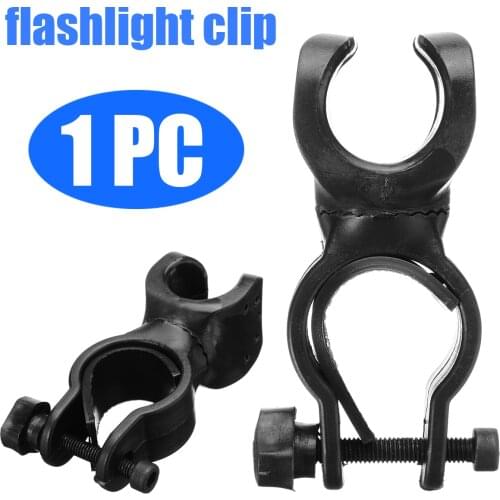 10.5 x 6 x 3.3cm Adjustable Light Clip Mount Bracket Flashlight Holder Light Torch 360 Degree Rotation With Antiskid Rubber