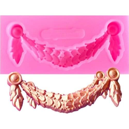 Baroque Relief Border Silicone Mold 3D Frame Cupcake Topper Fondant Cake Decorating Tools Candy Chocolate Gumpaste Moulds