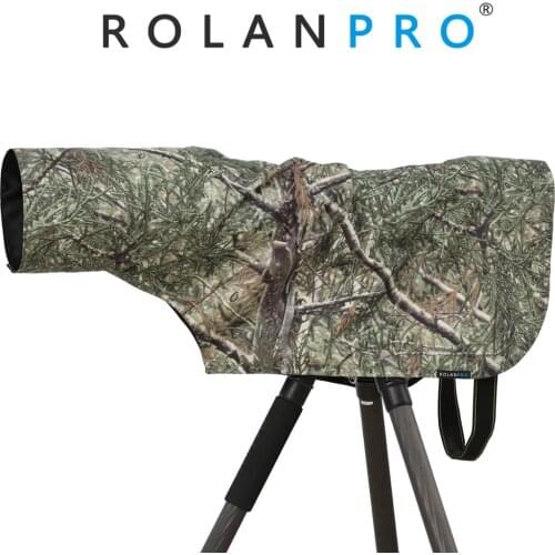 ROLANPRO telephoto lens rain cover, Tree branches pattern waterproof camouflage photography Rain Cover Raincoat Lens Rain Cover
