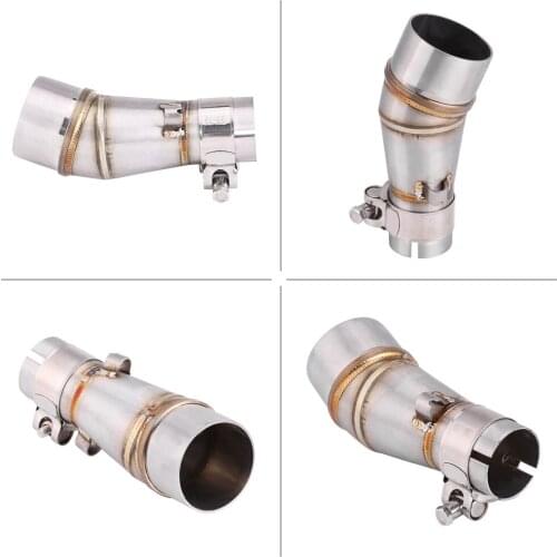 Motorcycle Slip On Exhaust Middle Link Pipe Adapter Connector for Kawasaki Z250 Ninja 250 13-16