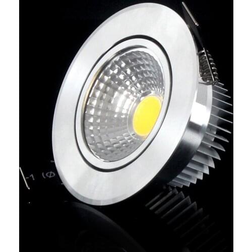 Brightness Dimmable Led Downlight COB 3W 5W 7W Ceiling light Spotlight AC110/220V Recessed Spot light Fixtures For Home