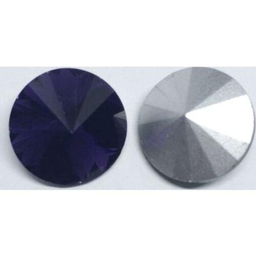 Deep Purple Satellite Round Crystal Glass Sewing Pointback Rhinestones DIY Wedding Dress 6mm 8mm 10mm 12mm 14mm 16mm 18mm