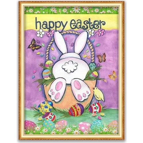 Animal Rabbit DIY 11CT Embroidery Cross Stitch Kits Craft Needlework Set Cotton Thread Printed Canvas Home Decoration New Design