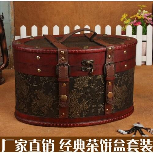 Vintage tea cake box storage box to do the old antique wooden boxes tea packaging creative caddy can be customized