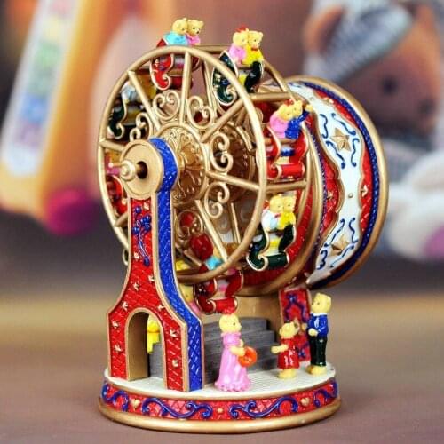 Rotating resin music box music box girl childrens birthday gift creative decoration novelty