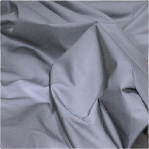 Width 55'' Bright Silver Wear Resistant Night Vision Reflective Fabric By The Half Yard For Creative Coat Raincoat Material
