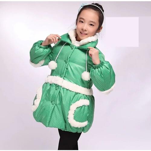 Girls winter coats cotton-padded warmly jacket for baby girl hooded kids cute Coat girls fashion outerwear