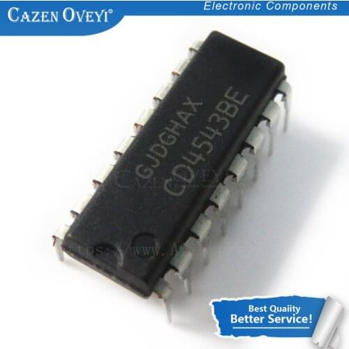 10pcs/lot CD4543BE DIP-16 CD4543 DIP new and original IC In Stock