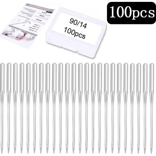 Imzay 100PCS Count Sewing Machine Needles Universal Home Machine Needles Large Eye Sewing Machine Needles For Quilting