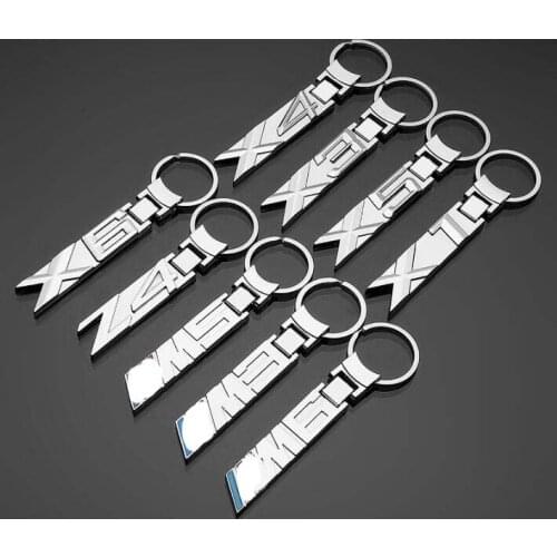 10X High quality metal car keychain for bmw 1 3 5 6 7 8 X M3 M5 M6 X3 X5 X6 Z4 Tail model emblem key ring car accessories