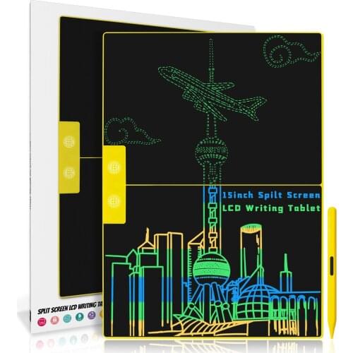 15Inch Super Thin Lightweight Spilt Screen LCD Writing Tablet Electronic Drawing Doodle Board Memo Notespad For Home & Business