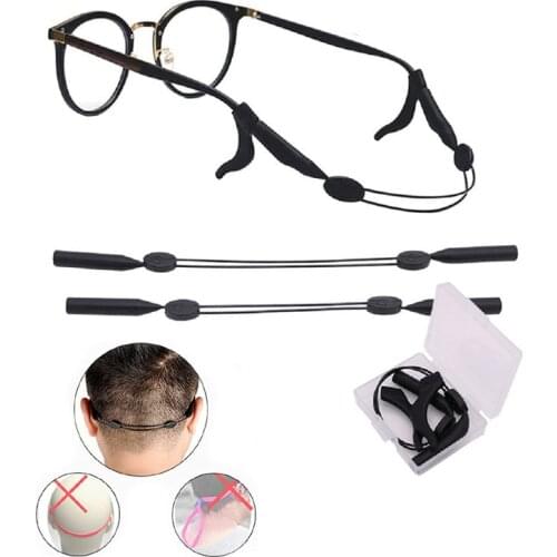 2Pcs Unisex Scalable Silicone Eyeglasses Straps Sports Anti-Slip String Elastic Sport Eyeglasses Accessories Sunglasses Chain