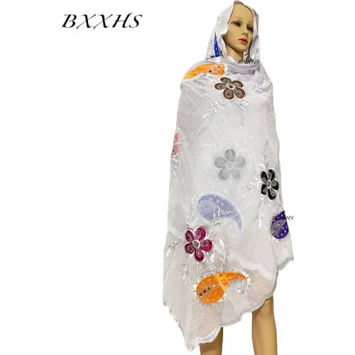 2020 New Tricks African Cotton Pashmina For Pray Emroider Ring And Diamond Shawl Wrap Chemical Lace Stole Limited Scarf Headband