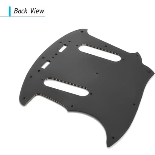 3 Ply PVC Electric Guitar Pickguard with 2 Single Coil Pickup Hole for Mustang MG69 Guitar Replacement Part White Pearl