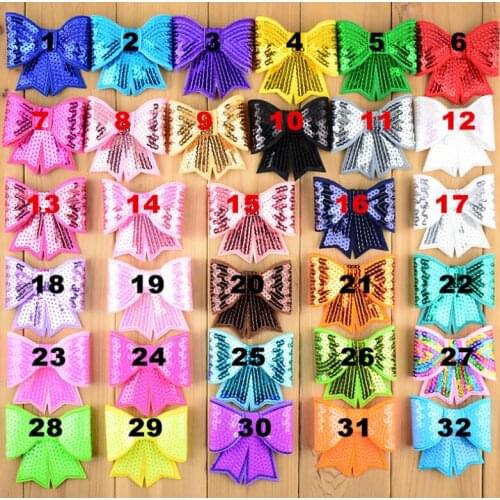 5pcs/lot Embroideried Sequin Bows For Headband Hair Clip Kids Girls DIY Hair Bow Hair Accessories